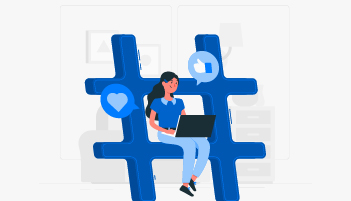 Post, share and #hashtag contents on LinkedIn