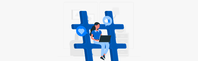 Post, share and #hashtag contents on LinkedIn